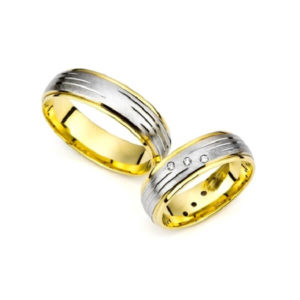 Zlati poročni prstani PM 6158